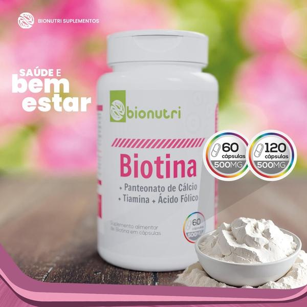 Imagem de Biotina (Vitamina B7) 60 Cápsulas 500mg