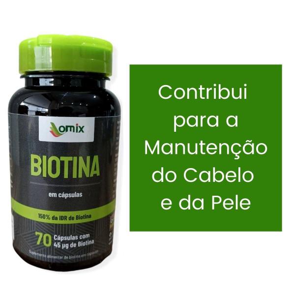 Imagem de Biotina Vitamina B7 Metabolismo Energético 70 Cápsulas