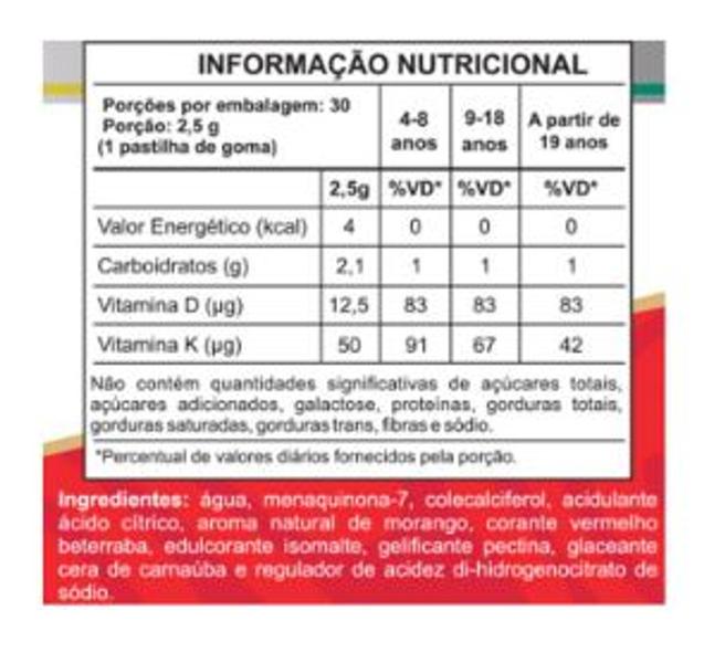 Imagem de Bioviton Gummy Vitamina D3 + Vitamina K2 Morango 30 Gomas Unilife