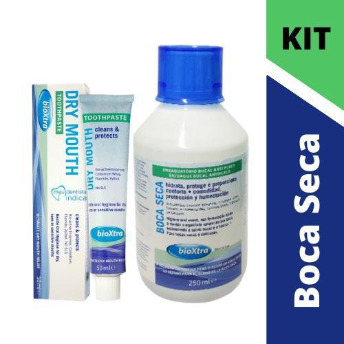 Imagem de Bioxtra  Dry Mouth  Kit Enxaguatório 250ml + Creme dental 50grs