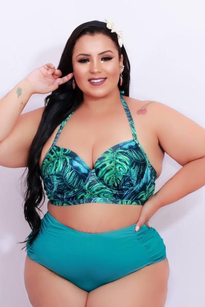 Biquíni Plus Roupa De Praia Para Gordas Maiô Plus Size Forrado
