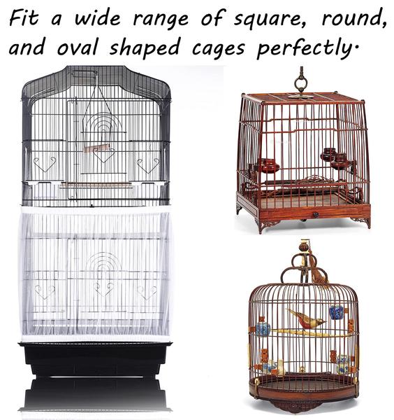 Imagem de Bird Cage Seed Catcher, estilo Tamu, grande e elástico, ajustável