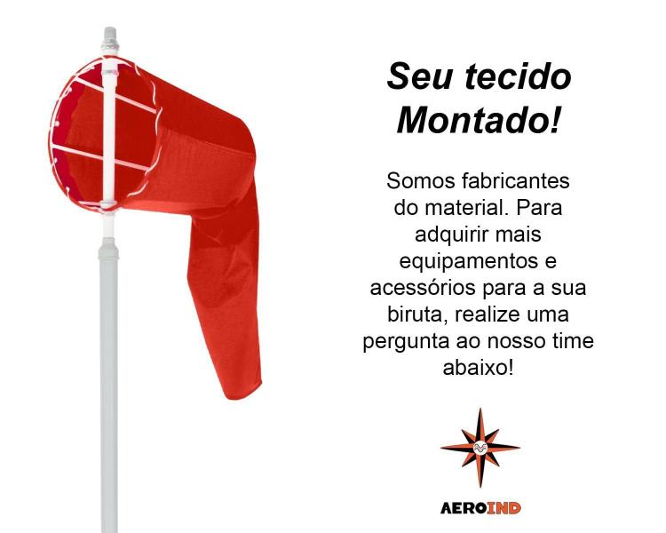 Imagem de Biruta de Vento Windsock Conjunto Completo 45cm Amarelo Aeroind