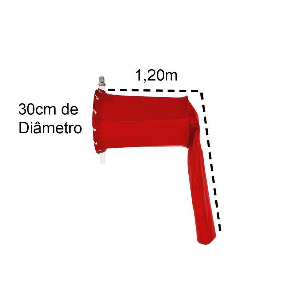 Imagem de Biruta de Vento Windsock Conjunto Completo 45cm Amarelo Aeroind