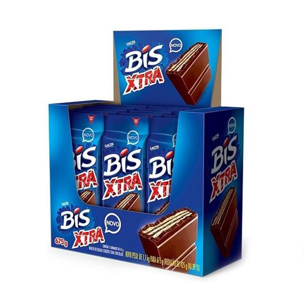 Bis Xtra 45g com 15 unidades Lacta Imagem de Bis Xtra 45g com 15 unidades Lacta