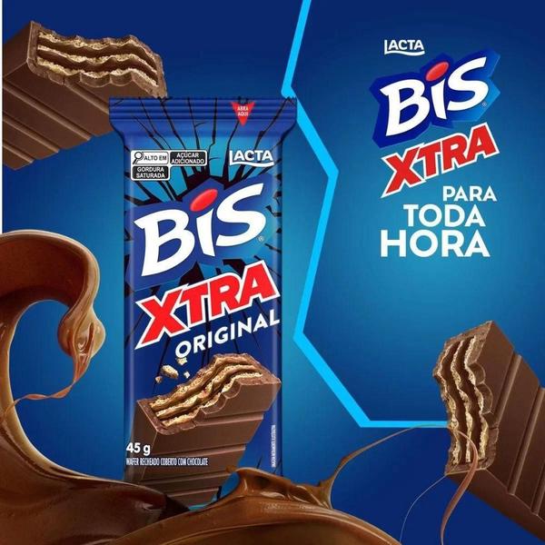 Bis Xtra Ao Leite Lacta Kit Com 10 Unidades De 45G Imagem de Bis Xtra Ao Leite Lacta Kit Com 10 Unidades De 45G
