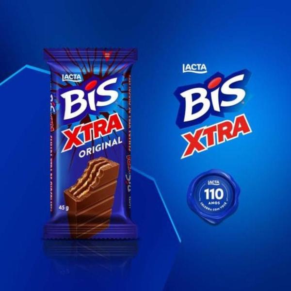 Imagem de Bis Xtra Ao Leite Lacta Kit Com 5 Unidades De 45G