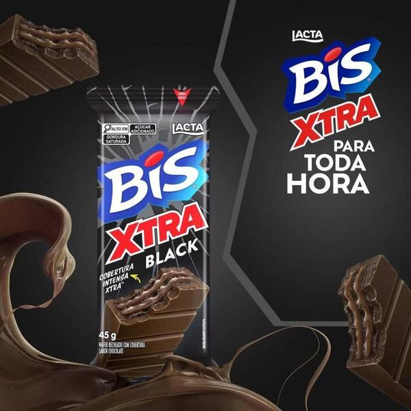 Imagem de Bis Xtra Black Lacta Kit 3 Unidades De 45G