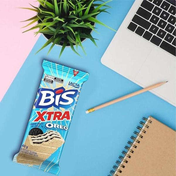 Imagem de Bis Xtra Oreo Lacta Kit Com 10 Unidades De 45G