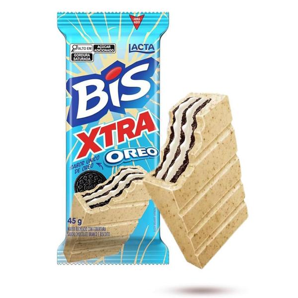 Bis Xtra Oreo Lacta Kit com 3 unidades de 45g Imagem de Bis Xtra Oreo Lacta Kit com 3 unidades de 45g