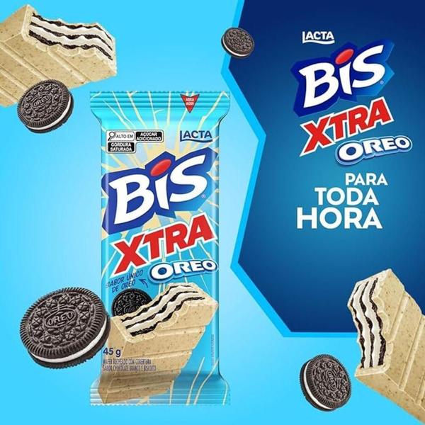 Bis Xtra Oreo Lacta Kit Com 5 Unidades De 45G Imagem de Bis Xtra Oreo Lacta Kit Com 5 Unidades De 45G