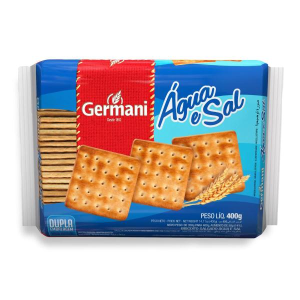 Imagem de Biscoito Água E Sal Germani 345G, Germani Alimentos, Biscoito Salgado Água E Sal, Azul, Um Clássico Leve E Crocante, Rec