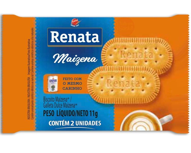 Imagem de Biscoito Amanteigado Sache Renata Leite Maizena Maisena 80 U