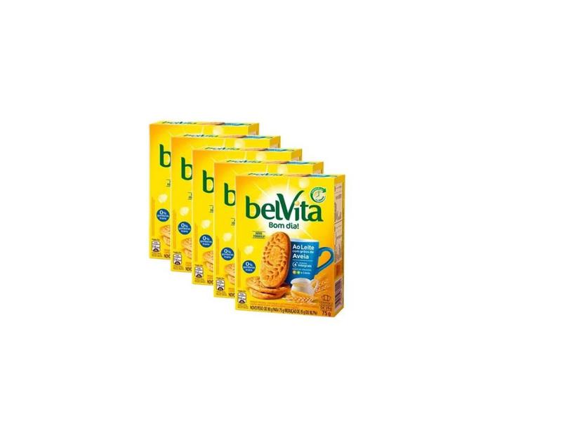 Biscoito Belvita Ao Leite Com Aveia Com 15 Caixinhas De 75g - RIO Imagem de Biscoito Belvita Ao Leite Com Aveia Com 15 Caixinhas De 75g