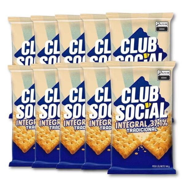 Imagem de Biscoito Club Social Integral Kit 10 Packs 144G - 6X24G