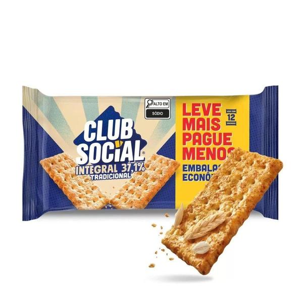 Imagem de Biscoito Club Social Integral Kit 10 packs de Bolachas 288g