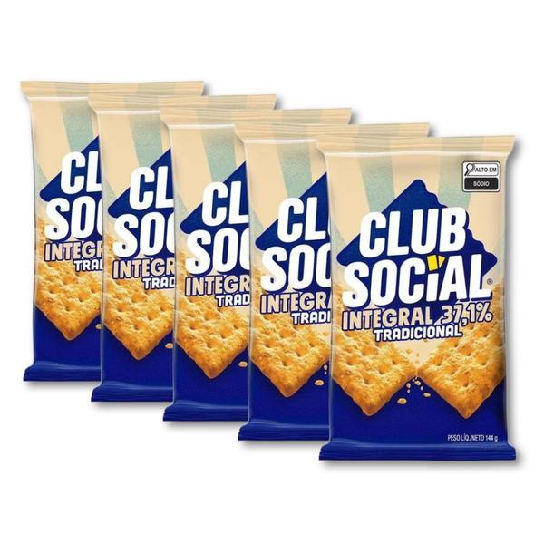 Imagem de Biscoito Club Social Integral Kit 5 Packs 144g - 6x24g