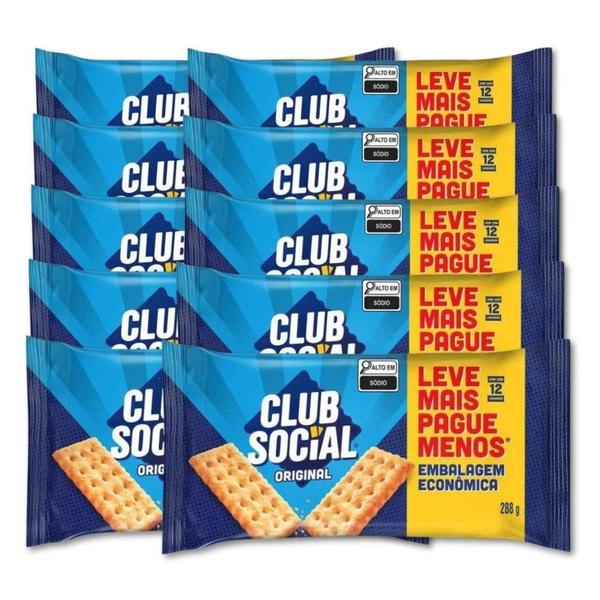 Imagem de Biscoito Club Social Kit 10 Packs De Bolacha 288G