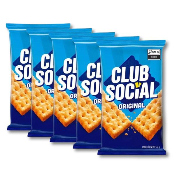 Imagem de Biscoito Club Social Original Kit 5 Packs de 144g - 6x24g