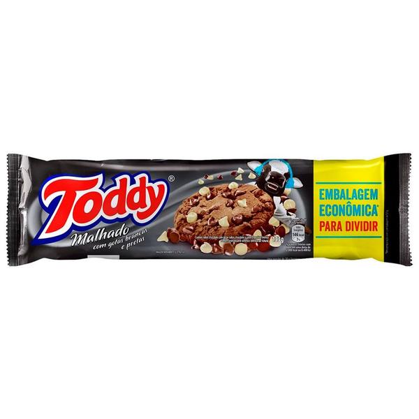 Imagem de Biscoito Cookie Malhado Com Gotas Brancas e Pretas Toddy 133g