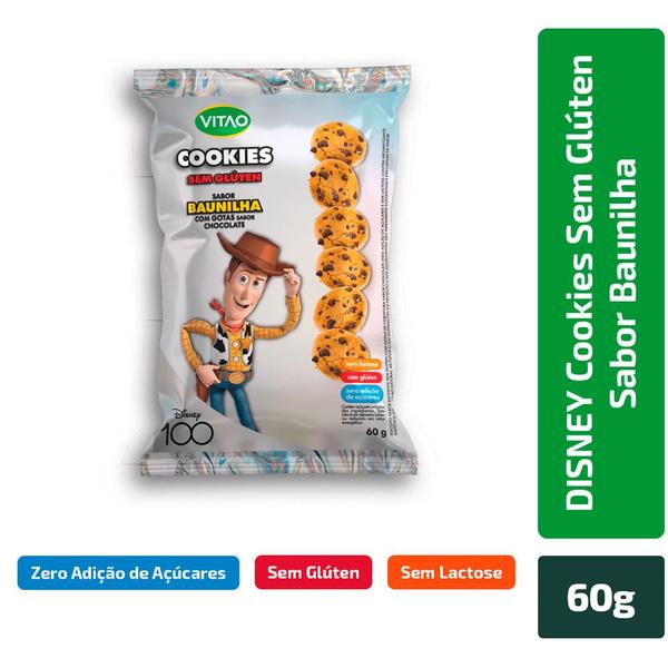 Imagem de Biscoito Cookies Vitao Disney 100 Sabor Baunilha Sem Glúten 60g