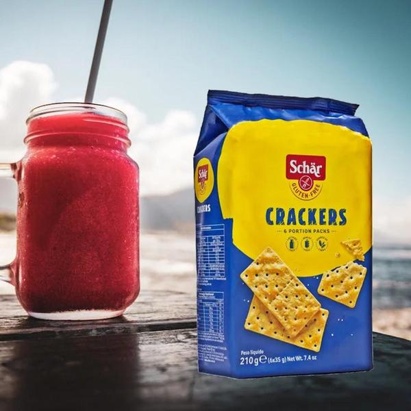Biscoito Crackers Sem Glúten Schar 210G (4 Pacotes) Imagem de Biscoito Crackers Sem Glúten Schar 210G (4 Pacotes)
