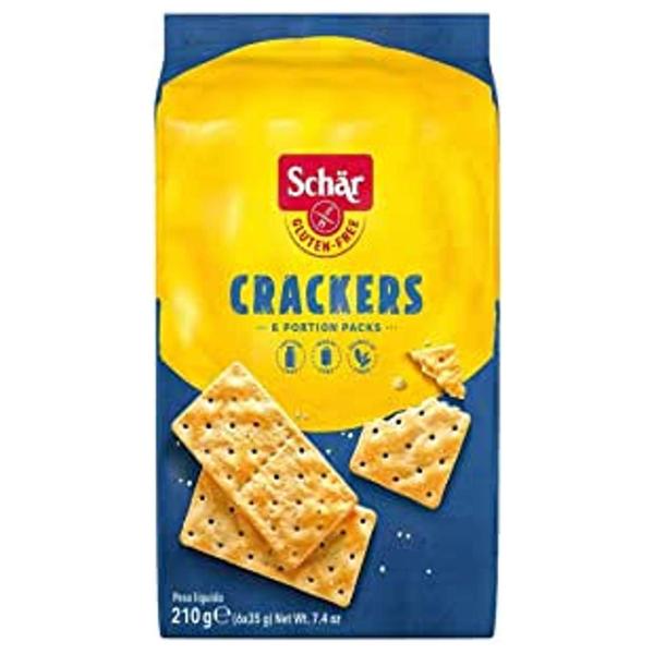 Biscoito Crackers Sem Glúten Schar 210G (4 Pacotes) Imagem de Biscoito Crackers Sem Glúten Schar 210G (4 Pacotes)