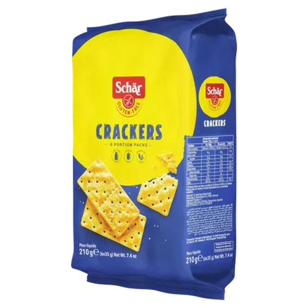 Biscoito Crackers Sem Glúten Schar 210G (4 Pacotes) Imagem de Biscoito Crackers Sem Glúten Schar 210G (4 Pacotes)