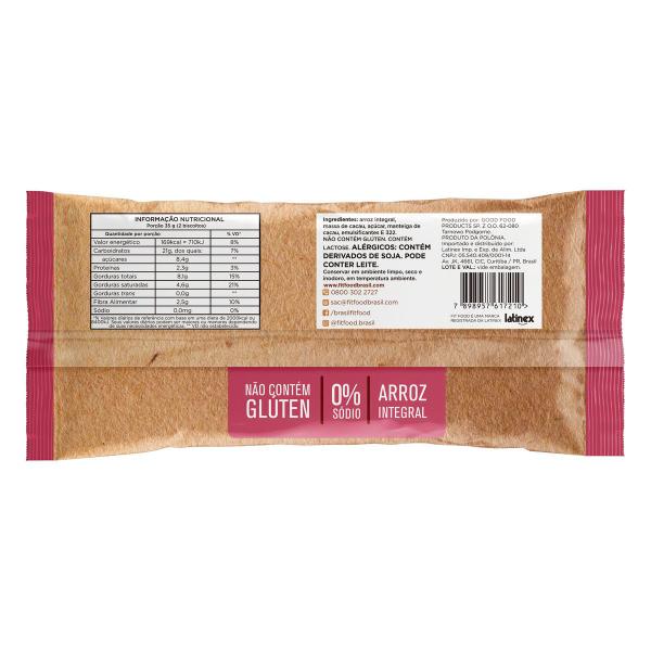 Imagem de Biscoito de Arroz Chocolate Amargo Integral FIT FOOD 60g