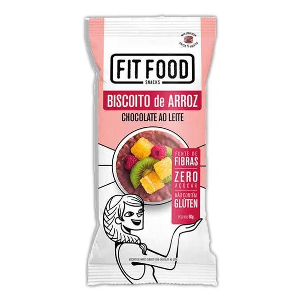 Imagem de Biscoito De Arroz Chocolate Ao Leite Fit Food 60G