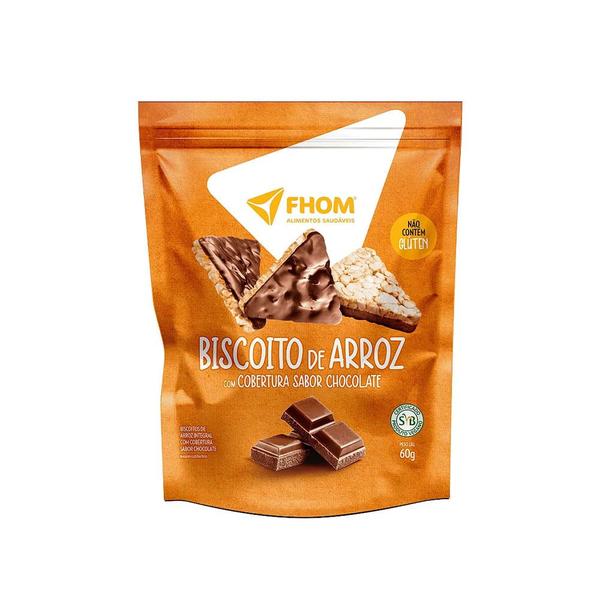 Imagem de Biscoito de Arroz Com Cobertura de Chocolate Fhom 60g