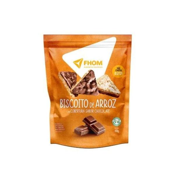 Imagem de Biscoito De Arroz Com Cobertura Sabor Chocolate Fhom 60G