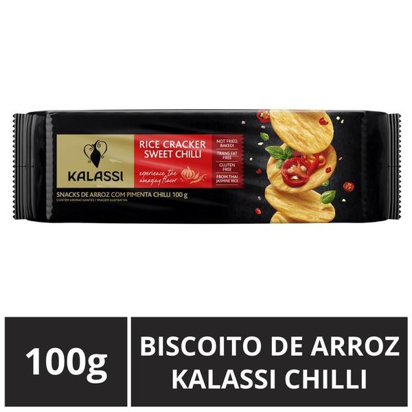 Imagem de Biscoito De Arroz Importado, Kalassi, Pacote 100G, Chilli