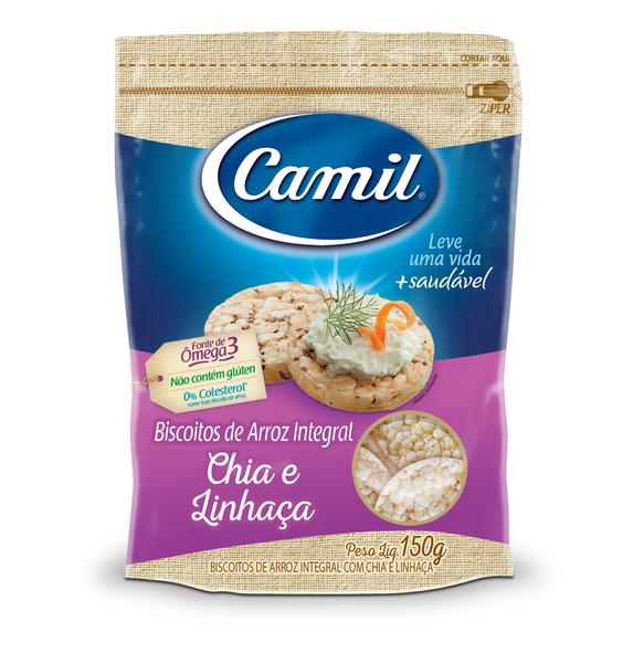 Imagem de Biscoito de Arroz Integral Chia e Linhaça pacote 150g