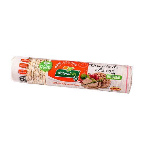 Imagem de Biscoito de Arroz Integral mini NATURAL LIFE 80g