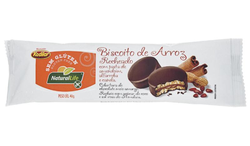 Imagem de Biscoito De Arroz Pasta De Amendoim, Alfarroba 12x40g - Kodilar