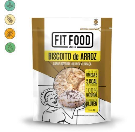 Imagem de Biscoito De Arroz (Quinoa + Linhaca) 90G Fit Food