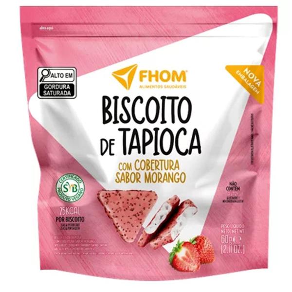 Imagem de Biscoito de Tapioca c/ Morango s/ Gluten FHOM 60g