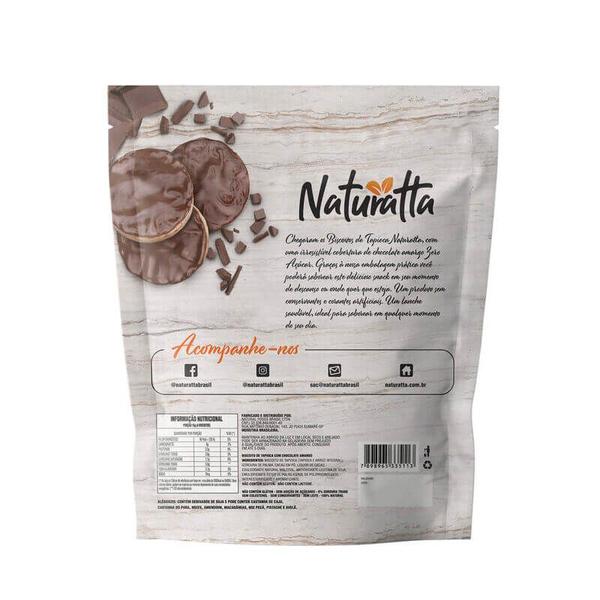 Imagem de Biscoito de tapioca com cobertura de chocolate amargo zero 60g - Naturatta