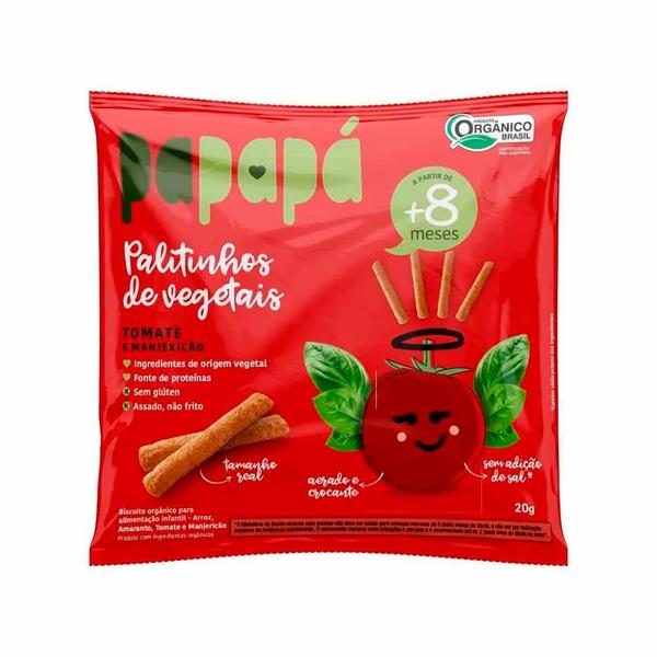 Imagem de Biscoito de Tomate e Manjericão Orgânico Papapá 20g