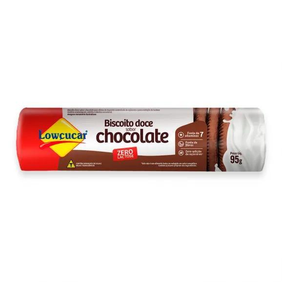 Imagem de Biscoito Doce sabor Chocolate Zero Açúcar Zero Lactose Lowçucar 95 g