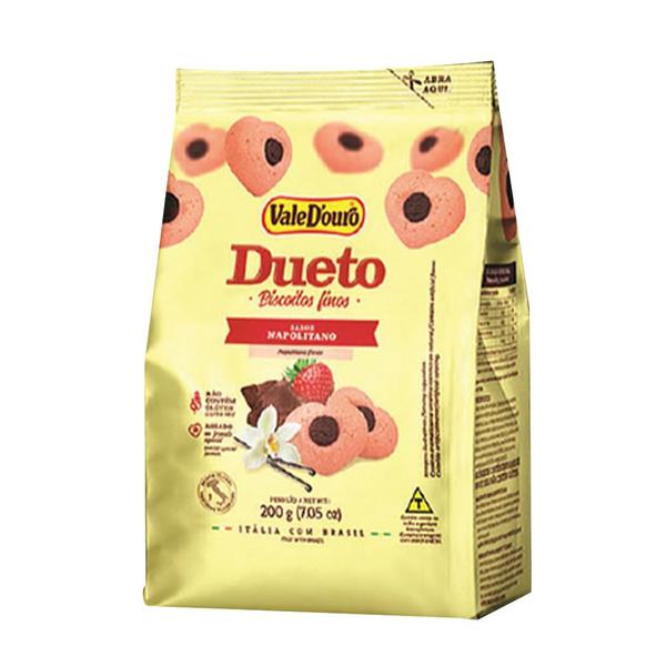 Imagem de Biscoito Dueto Vale D'Ouro Chocolate e Morango 200g