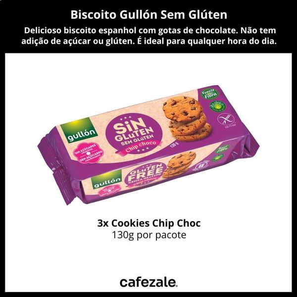 Imagem de Biscoito Gullón, Cookie Chip Choco, 3 Pacotes 130G, Sem