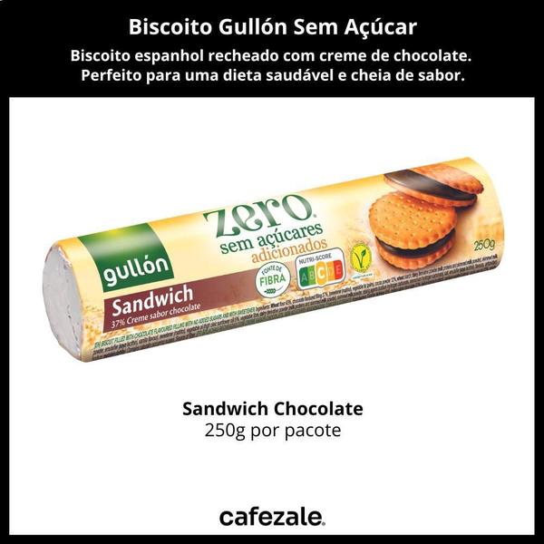 Imagem de Biscoito Gullón, Sandwich Choco, 250G, Sem Açúcar