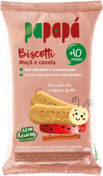 Imagem de Biscoito Infantil Biscotti Com Maçã E Canela 60g Papapá