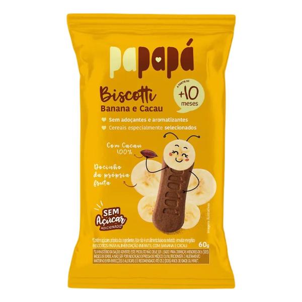 Biscoito Infantil Papapá Banana E Cacau 60G Imagem de Biscoito Infantil Papapá Banana E Cacau 60G