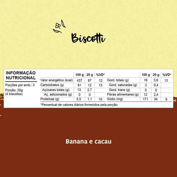 Biscoito Infantil Papapá Banana E Cacau 60G Imagem de Biscoito Infantil Papapá Banana E Cacau 60G