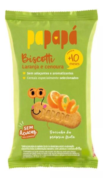 Imagem de Biscoito Infantil Papapá Zero Açúcar Laranja E Cenoura 60g