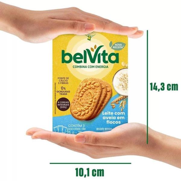 Imagem de Biscoito Integral Belvita Leite E Aveia Kit 10 Caixas 75G