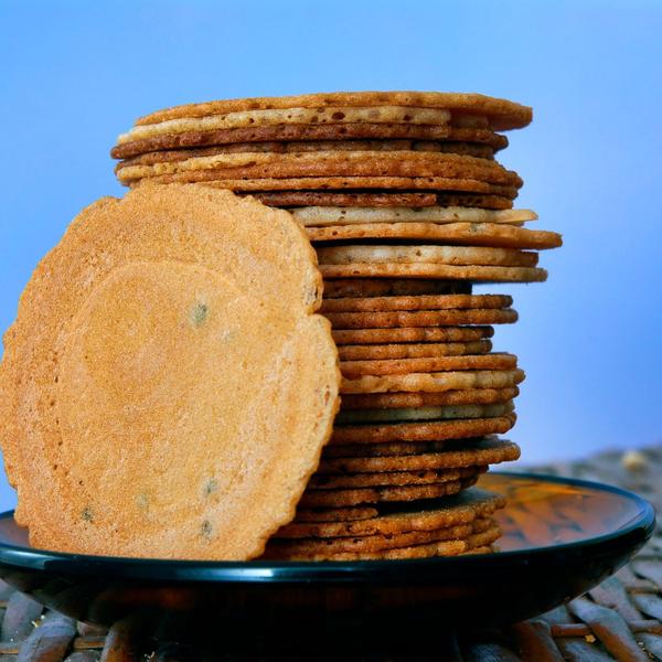 Imagem de Biscoito Japonês Sembei Gergelim Vegano Sapporo - 3 Unidades 50g